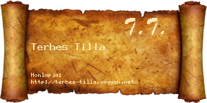 Terhes Tilla névjegykártya